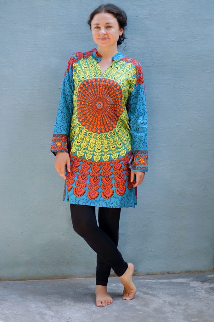 Indian womens long shirt Mandala | GOABAY