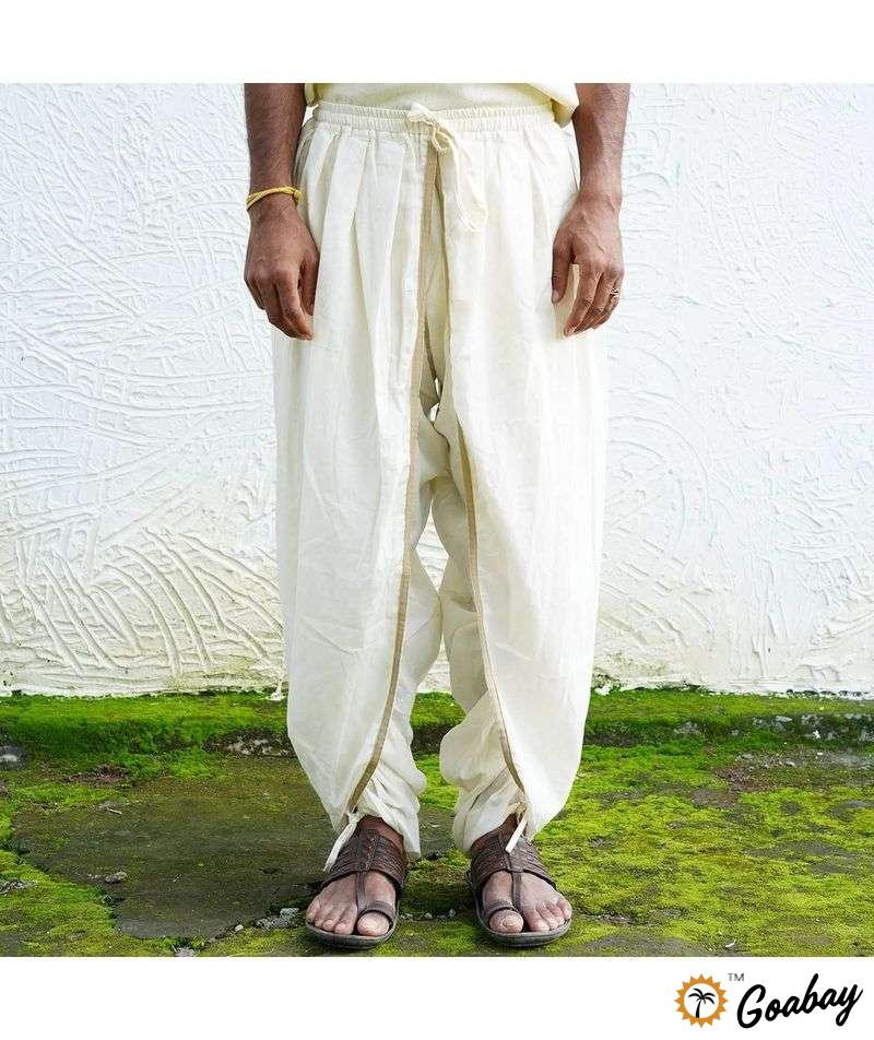 Kalamkari Dhoti Pants — Nila Colour 100% Cotton | AdiValka