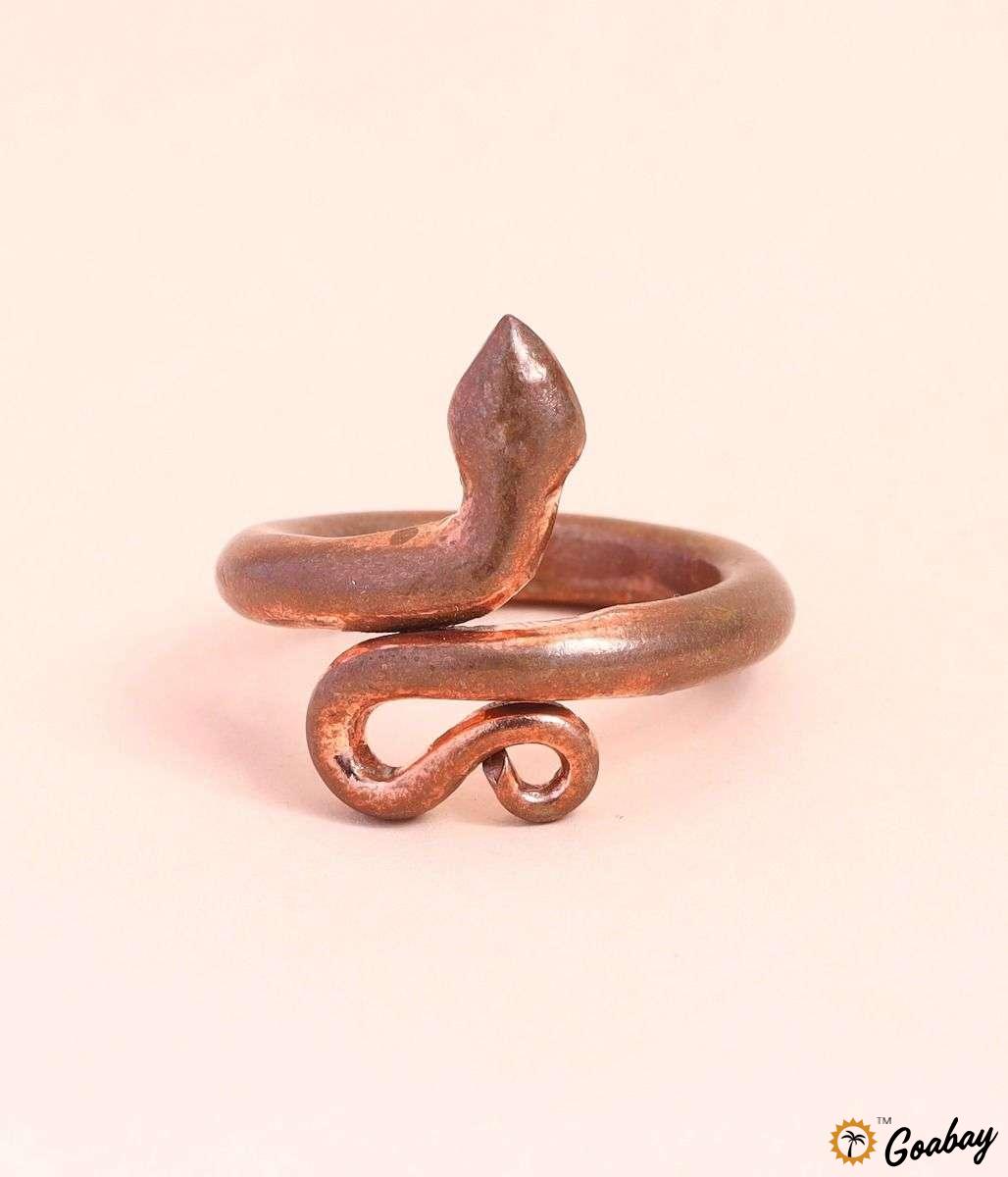 Copper snake ring - paambu modhiram - good fortune - protective charm - ISO  CERTIFIED - SINDINGA9