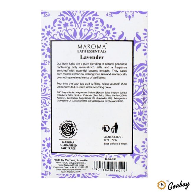 Bath Salt And Foot Soak Lavender 60gms Maroma 🌴 Goabay 2660