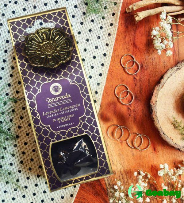Lavender-Lemongrass Ayurveda Incense Cones - Image 2