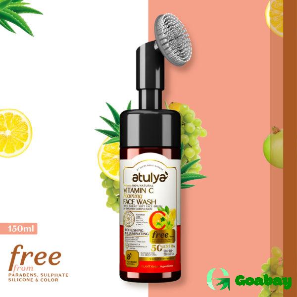 Atulya Foaming Face Wash with Brush vitamin c