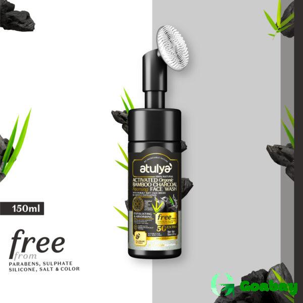 Atulya Foaming Face Wash activated bamboo charcoal