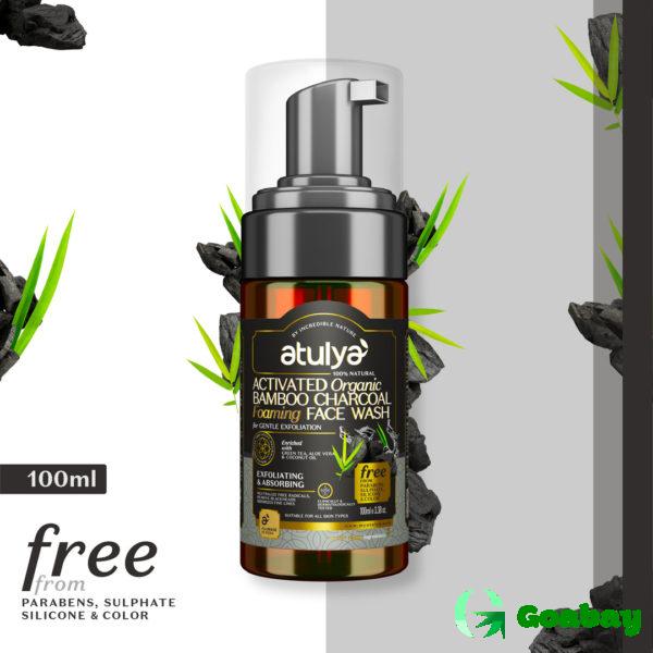 Atulya Foaming Face Wash activated bamboo charcoal