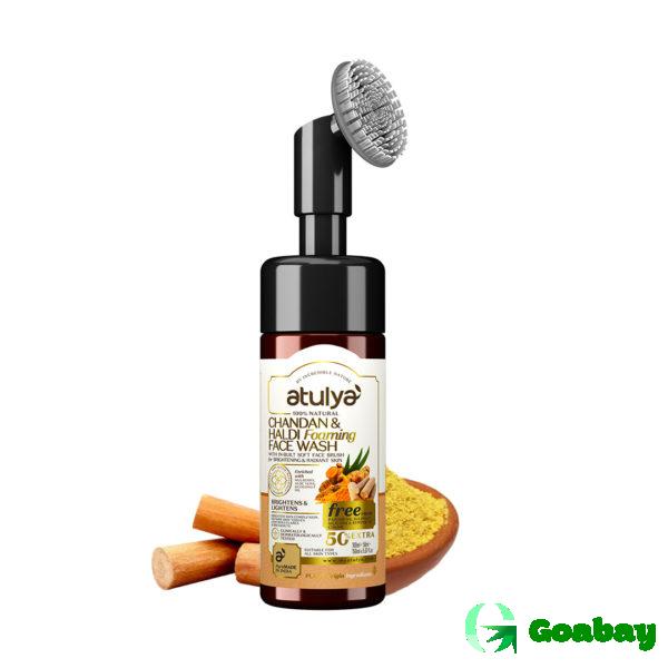 Atulya Foaming Face Wash with Brush haldi-chandan