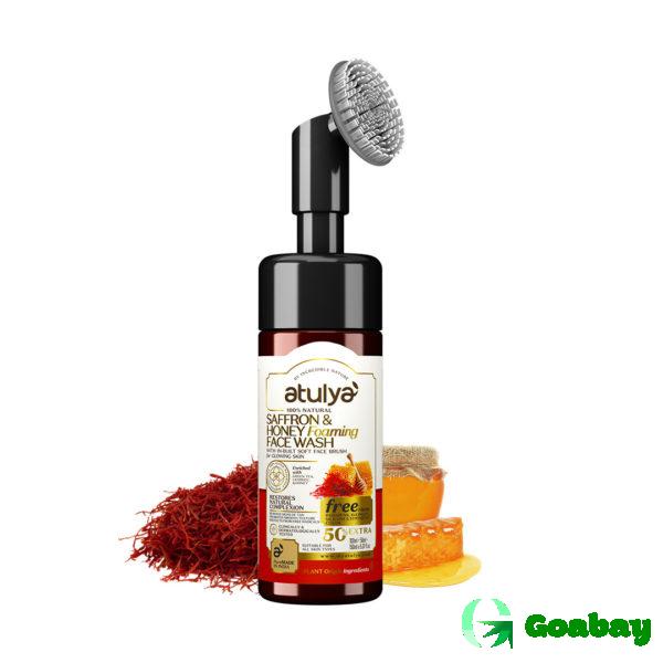 Atulya Foaming Face Wash with Brush saffron-honey