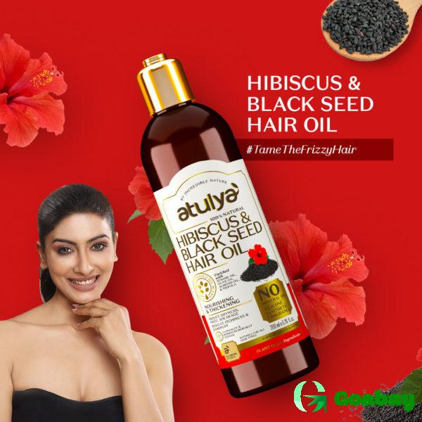 Atulya Hair Oil hibiscus-black seed - Image 2