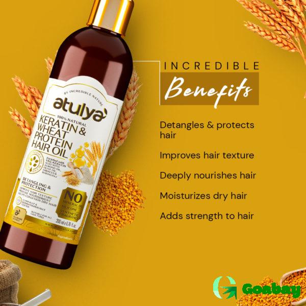 Atulya Hair Oil keratin-wheat protein - Image 3
