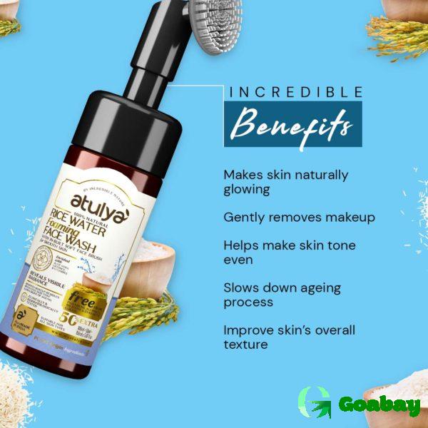 Atulya Foaming Face Wash with Brush rice water - Image 3
