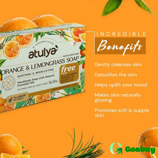 Atulya Soap orange-lemongrass - Image 3