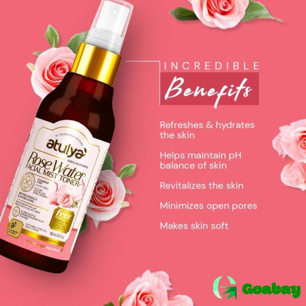 Atulya Facial Mist Toner rose water - Image 3