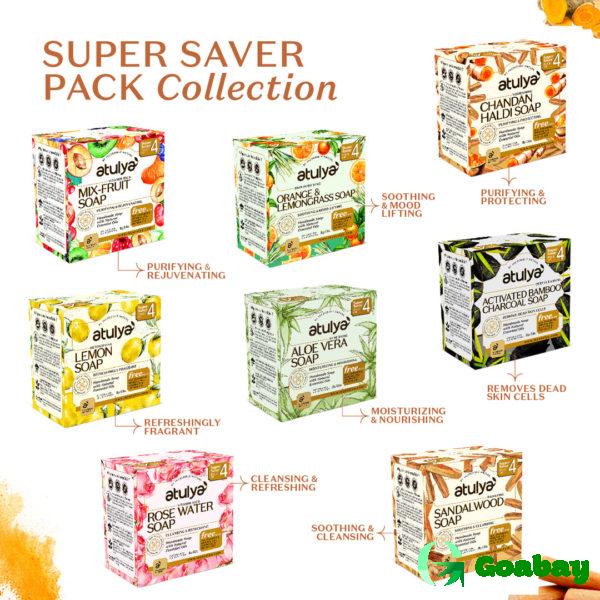 Atulya Soap chandan haldi Combo - 300g (pack of 4) - Image 4
