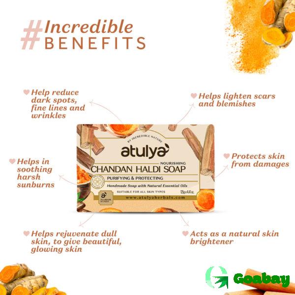Atulya Soap Nourishing chandan-haldi - Image 2