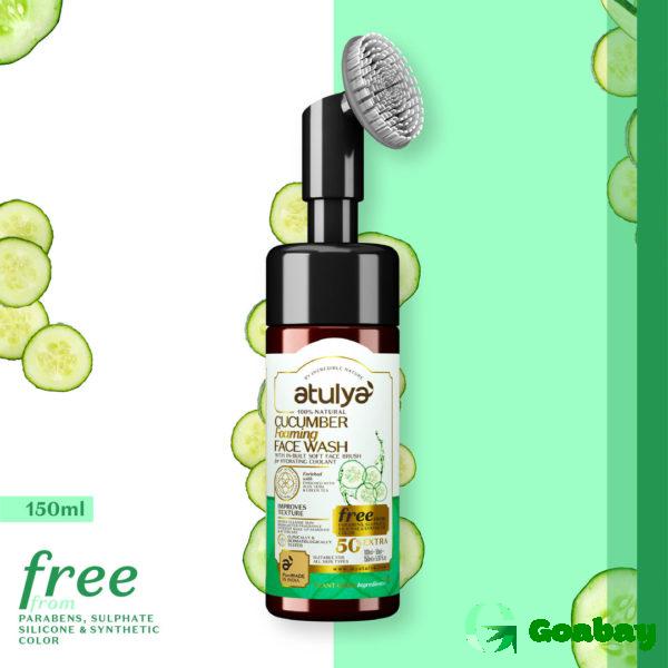 Atulya Foaming Face Wash with Brush cucumber