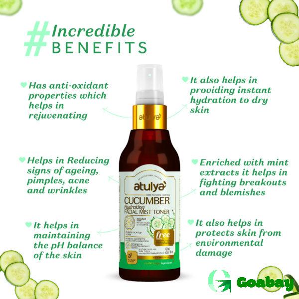 Atulya Facial Mist Toner cucumber - Image 2