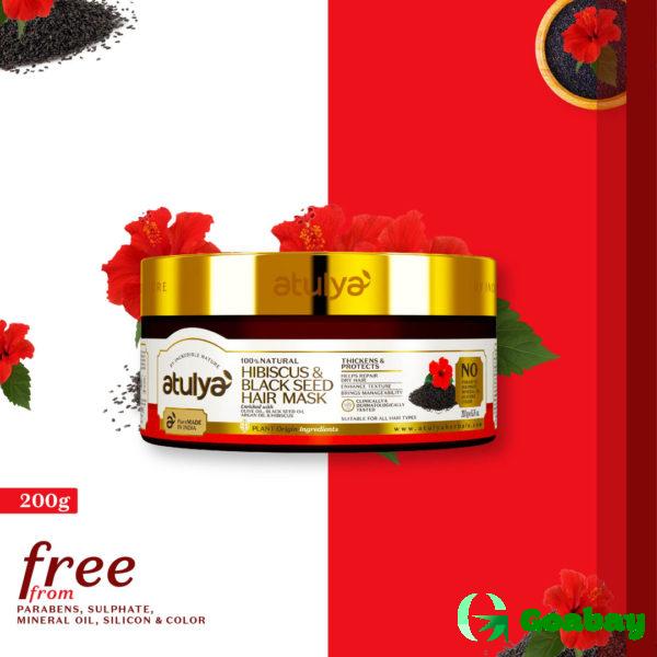 Atulya Hair Mask hibiscus-black seed