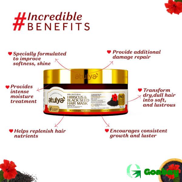 Atulya Hair Mask hibiscus-black seed - Image 2