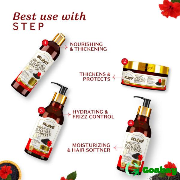 Atulya Hair Mask hibiscus-black seed - Image 4