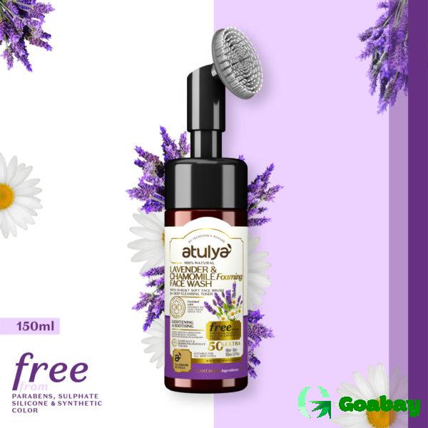 Atulya Foaming Face Wash with Brush lavender-chamomile