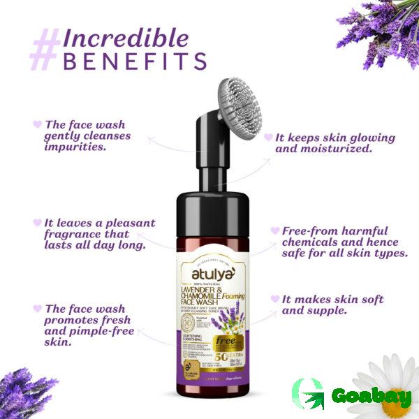 Atulya Foaming Face Wash with Brush lavender-chamomile - Image 2