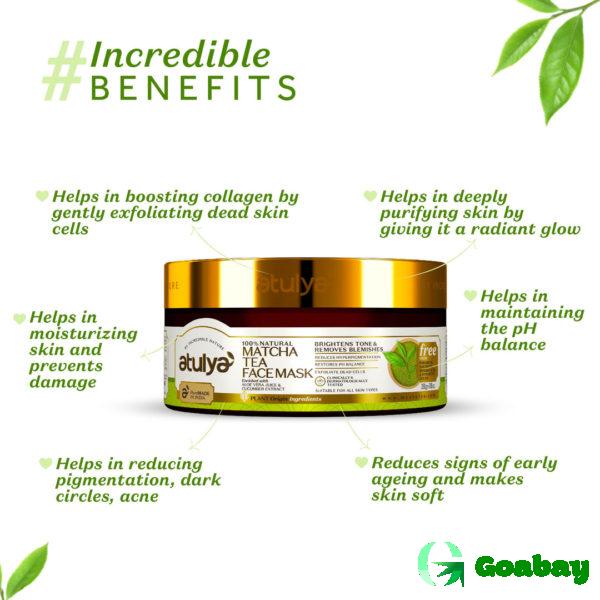 Atulya Face Mask matcha tea - Image 2