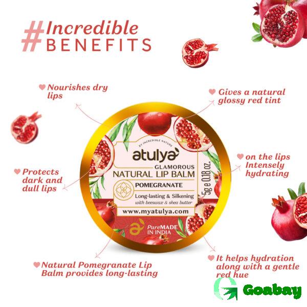Atulya Lip Balm pomegranate - Image 2