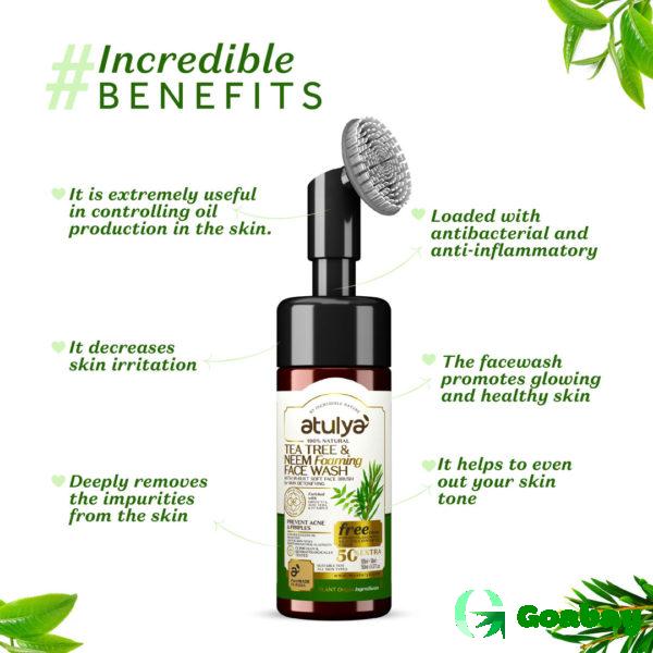 Atulya Foaming Face Wash tea tree-neem - Image 2
