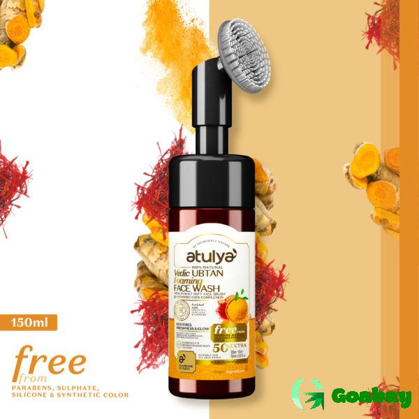 Atulya Foaming Face Wash with Brush vedic ubtan