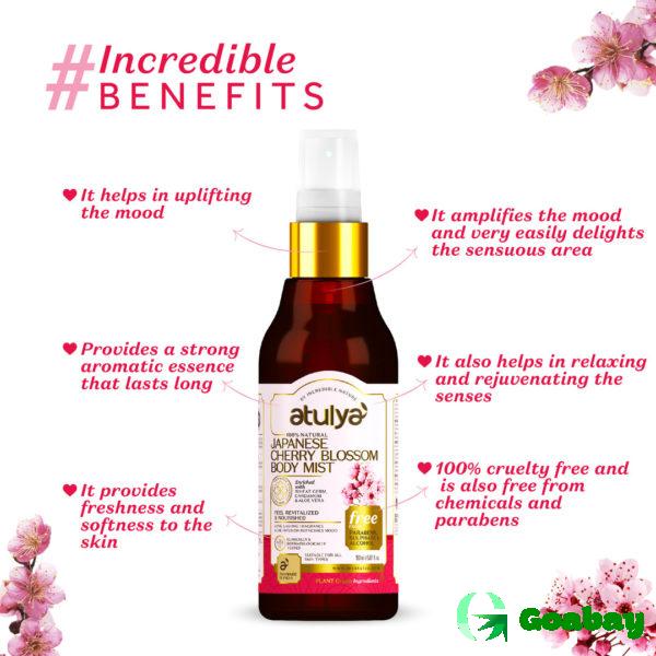 Atulya japanese cherry blossom body mist - Image 2