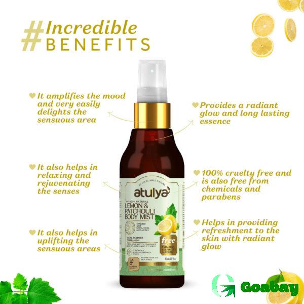 Atulya lemon & patchouli body mist - Image 2