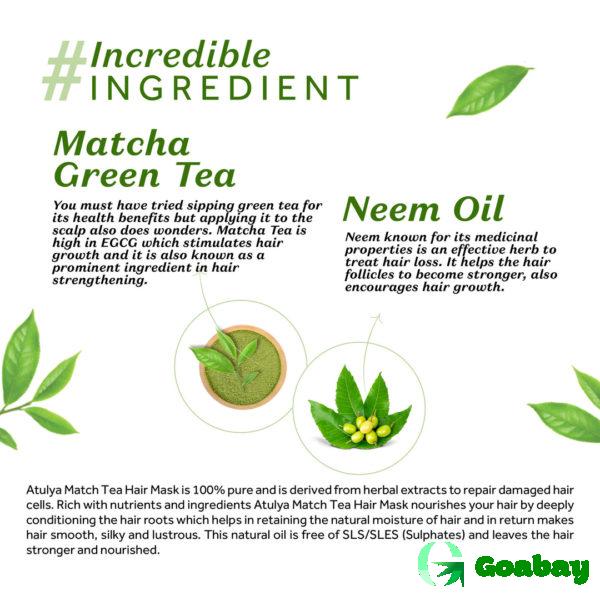 Atulya Hair Mask matcha tea - Image 3