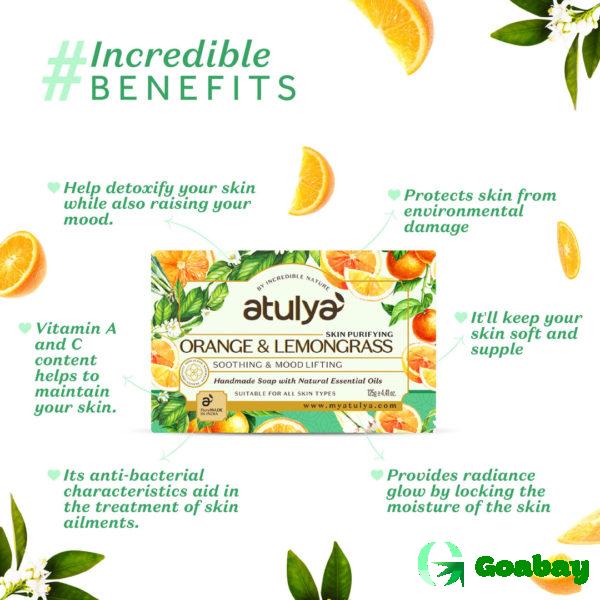 Atulya orange & lemongrass soap (value pack) - Image 2