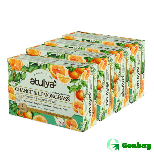 Atulya orange & lemongrass soap (value pack)
