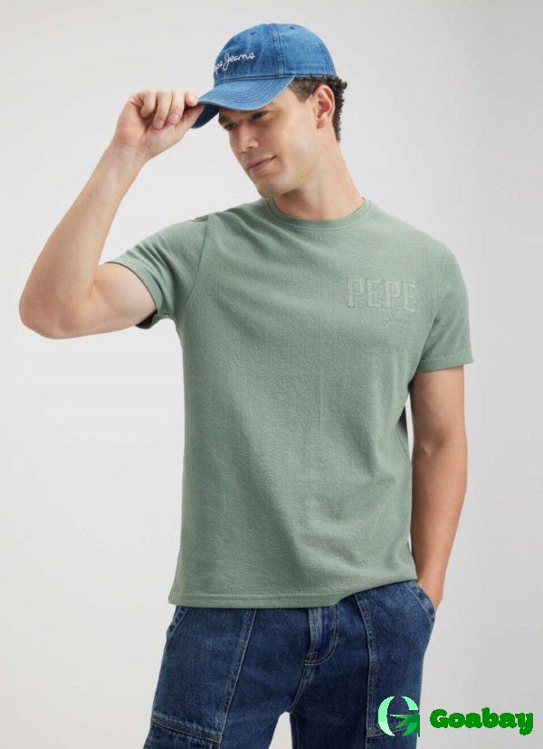 Pepe Jeans Mens T-Shirts Embroidered