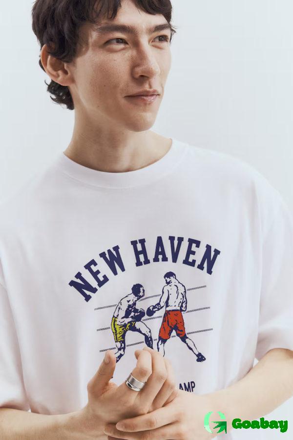 Н&М Футболка Loose Fit Printed